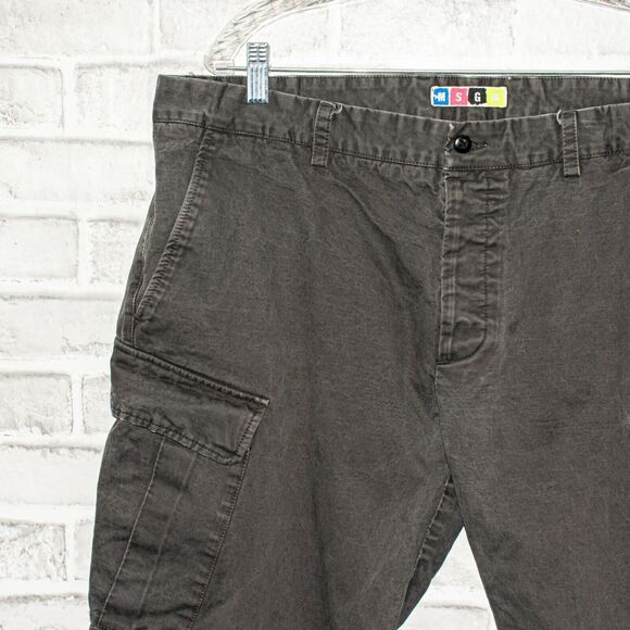 MSGM Cropped Cargo Pants Gray Cotton Made in Italy Size 54 - Picture 8 of 12